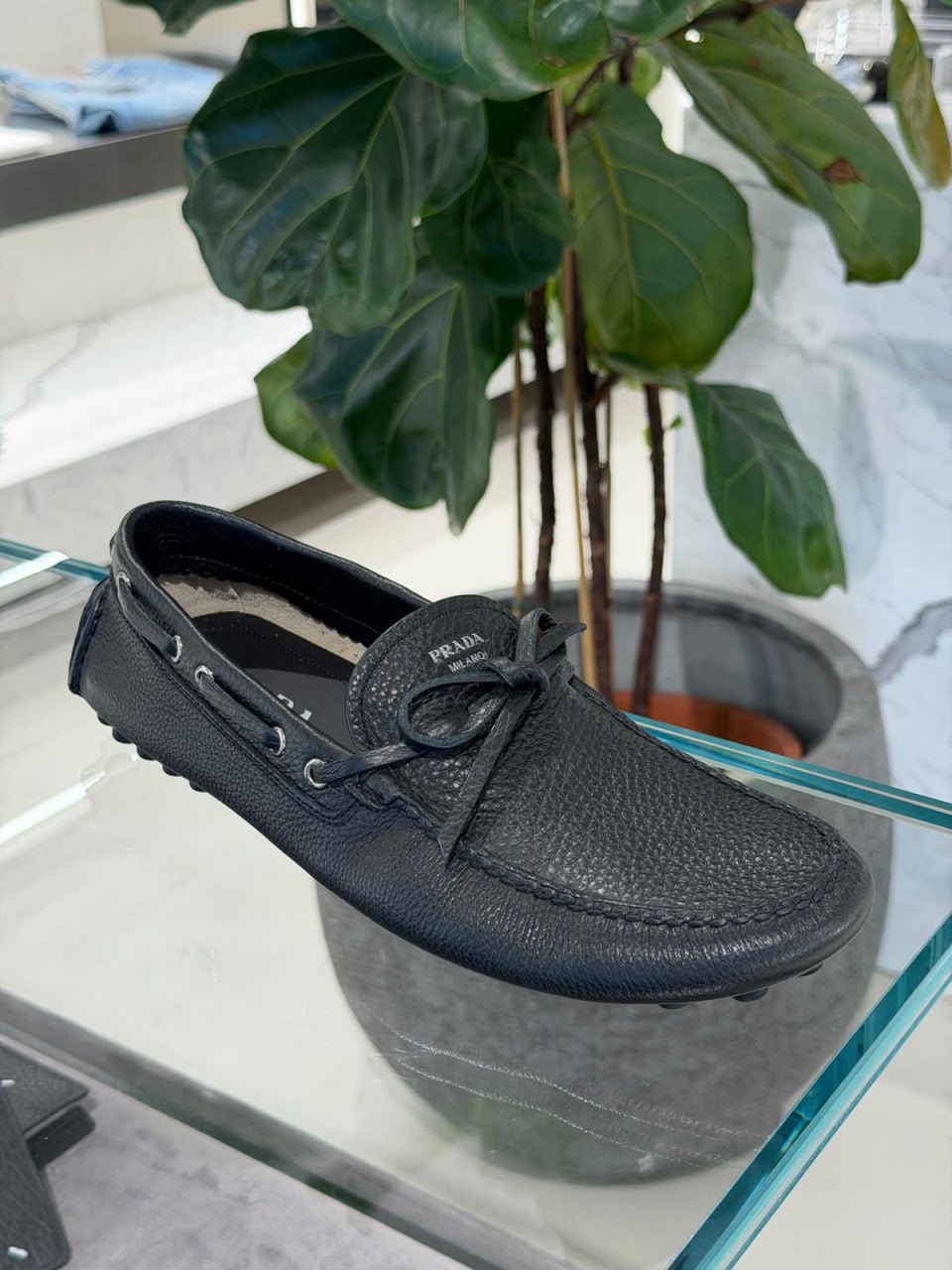 Pebbled Leather Driving Shoes