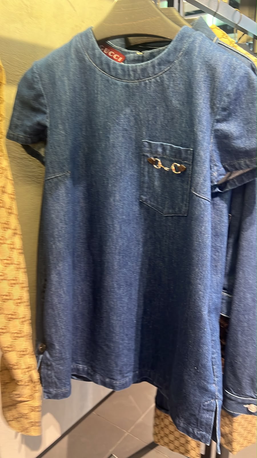 Horsebit detail denim top