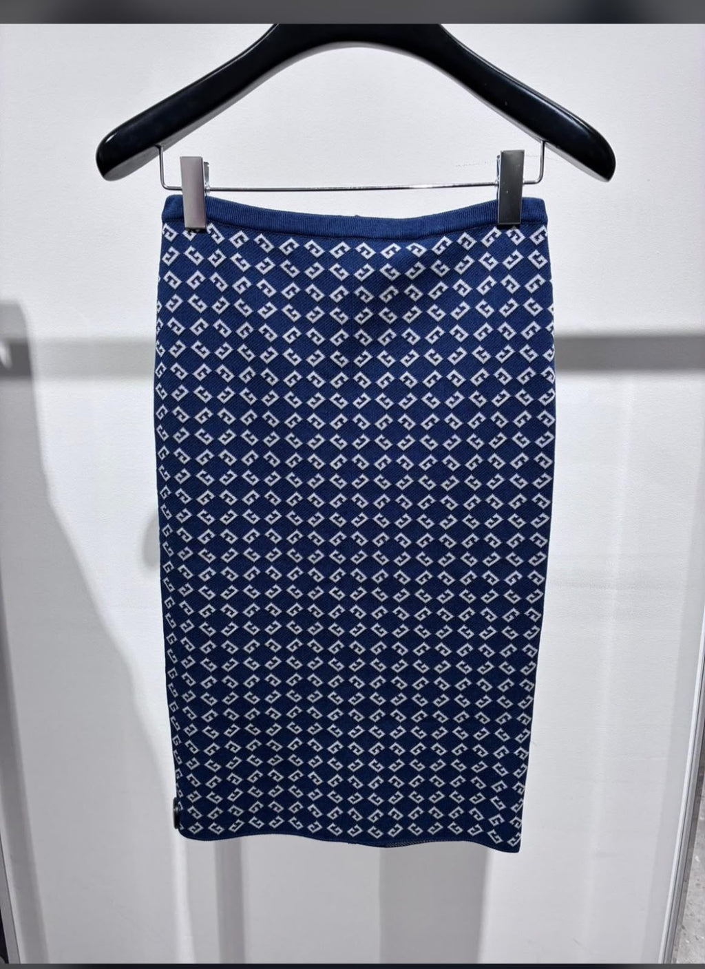 4G Monogram Jacquard Knit Pencil Skirt