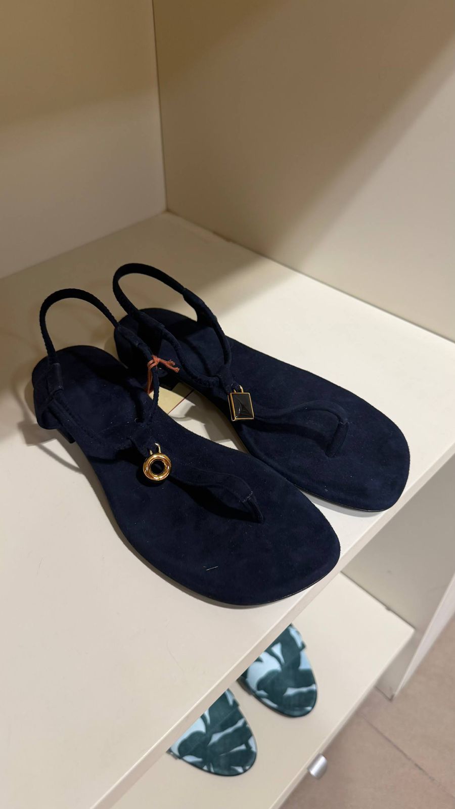 Suede Thong Sandals