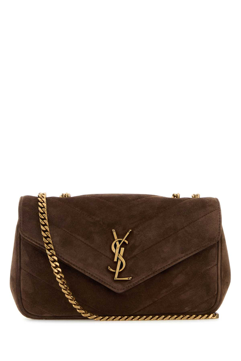 SAINT LAURENT YSL BO S LOULOU For Women Exterior: 100% Calf Lining: 100% Fabric Finishing: Antiqued golden brass