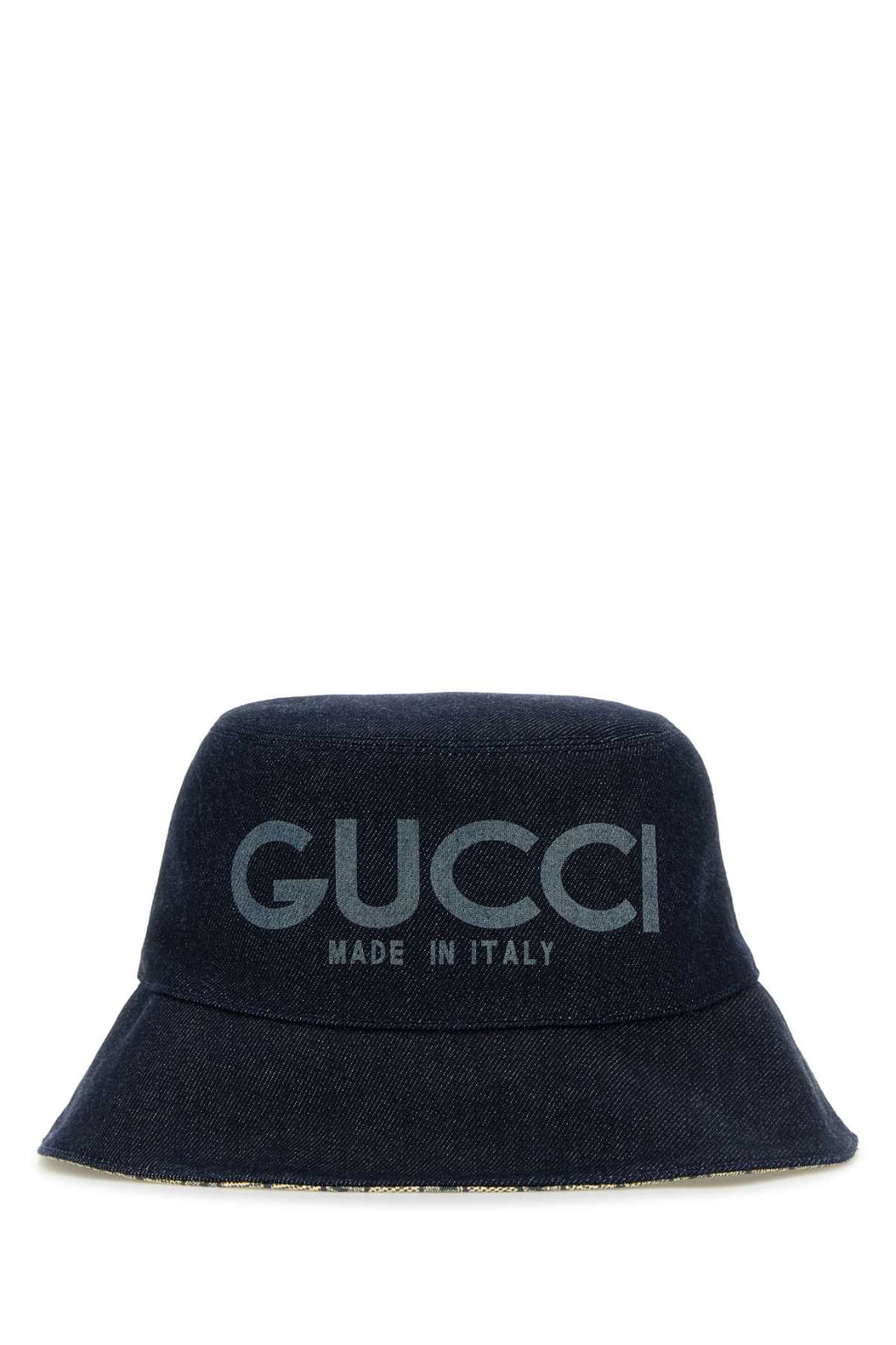 GUCCI HAT W DENIM MADE IN For UNISEX Exterior: 100% Cotton