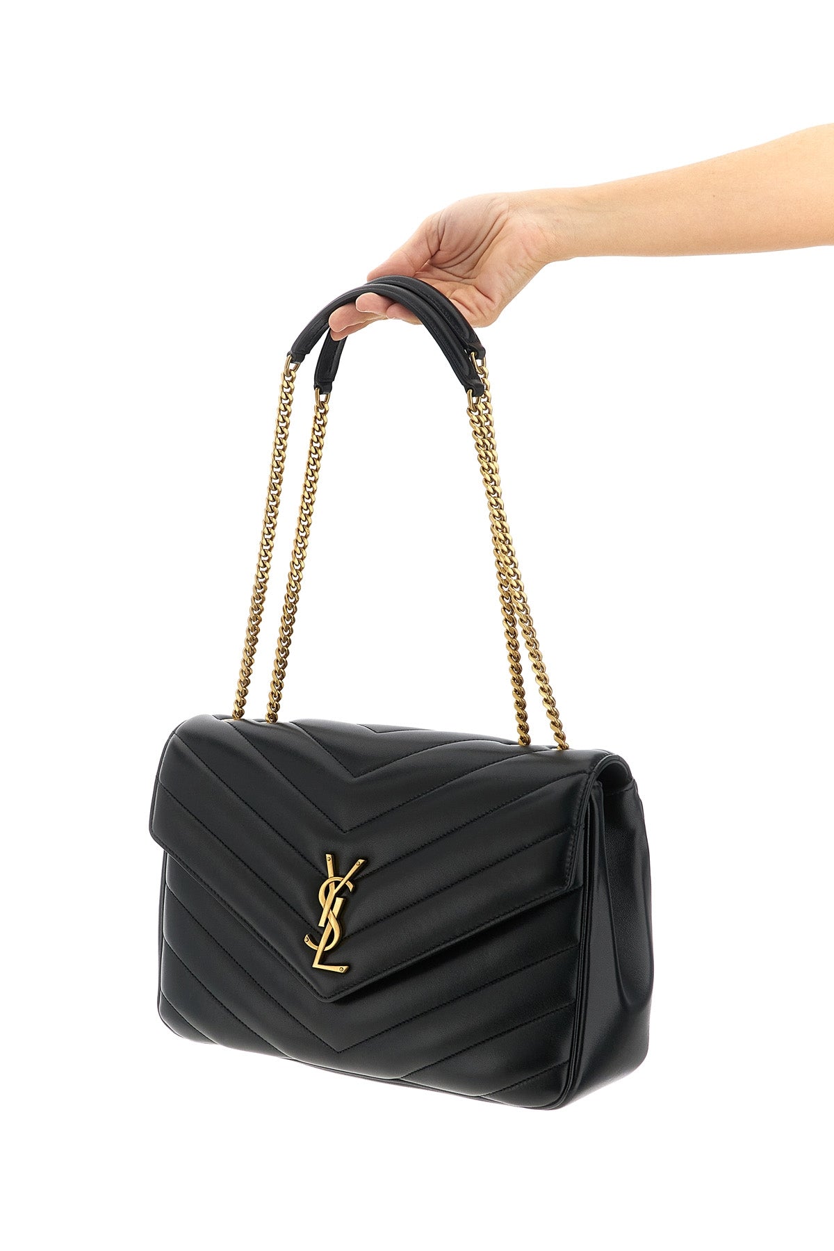 SAINT LAURENT 'Loulou' large shoulder bag For Women 100% lamb leather (Ovis Aries)