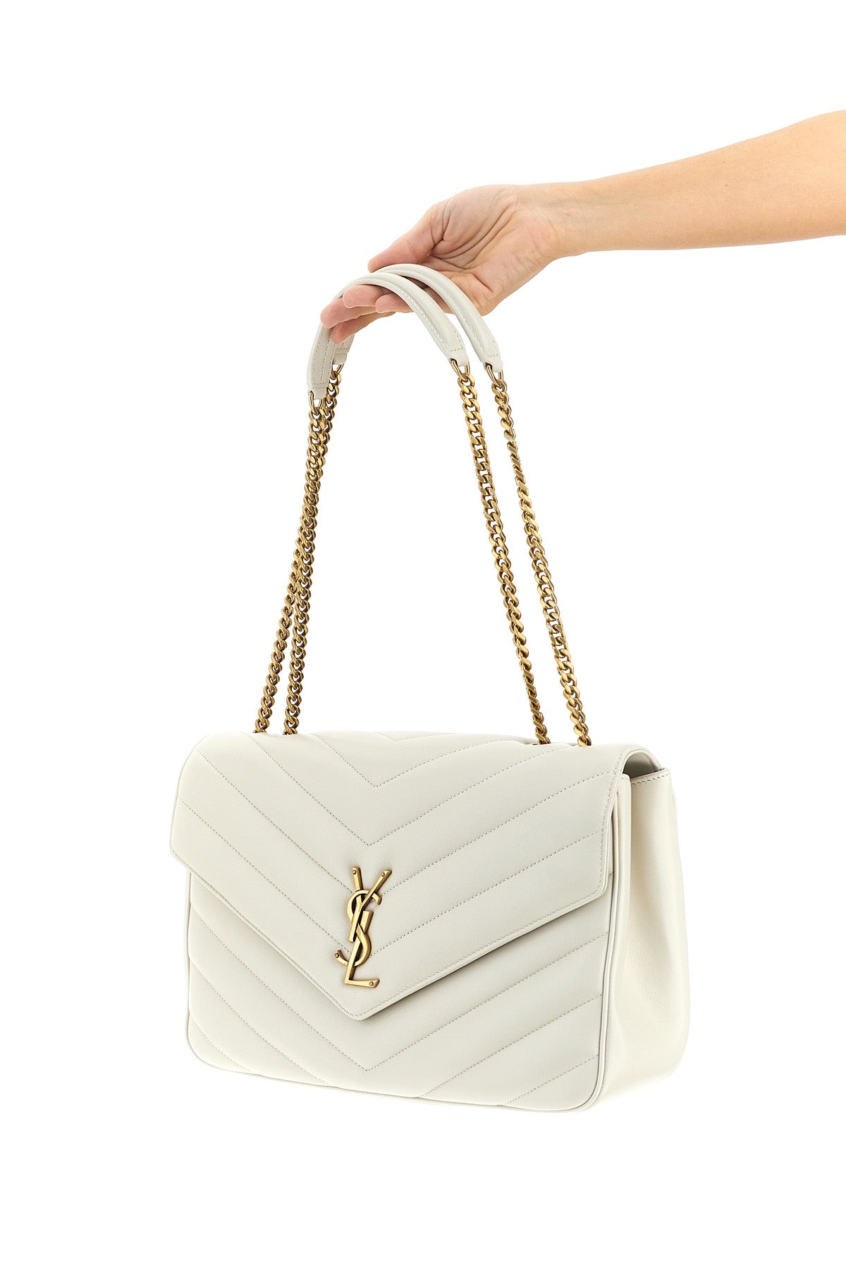SAINT LAURENT 'Loulou' large shoulder bag For Women 100% lamb leather (Ovis Aries)