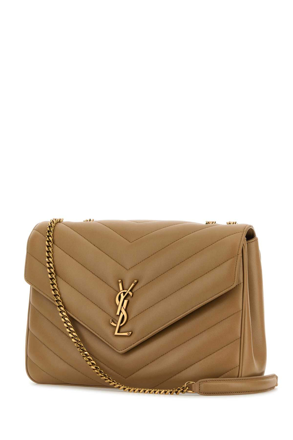 SAINT LAURENT YSL BO MNG L LOULOU For Women Exterior: 100% Lamb Lining: 100% Fabric Finishing: Antiqued golden metal