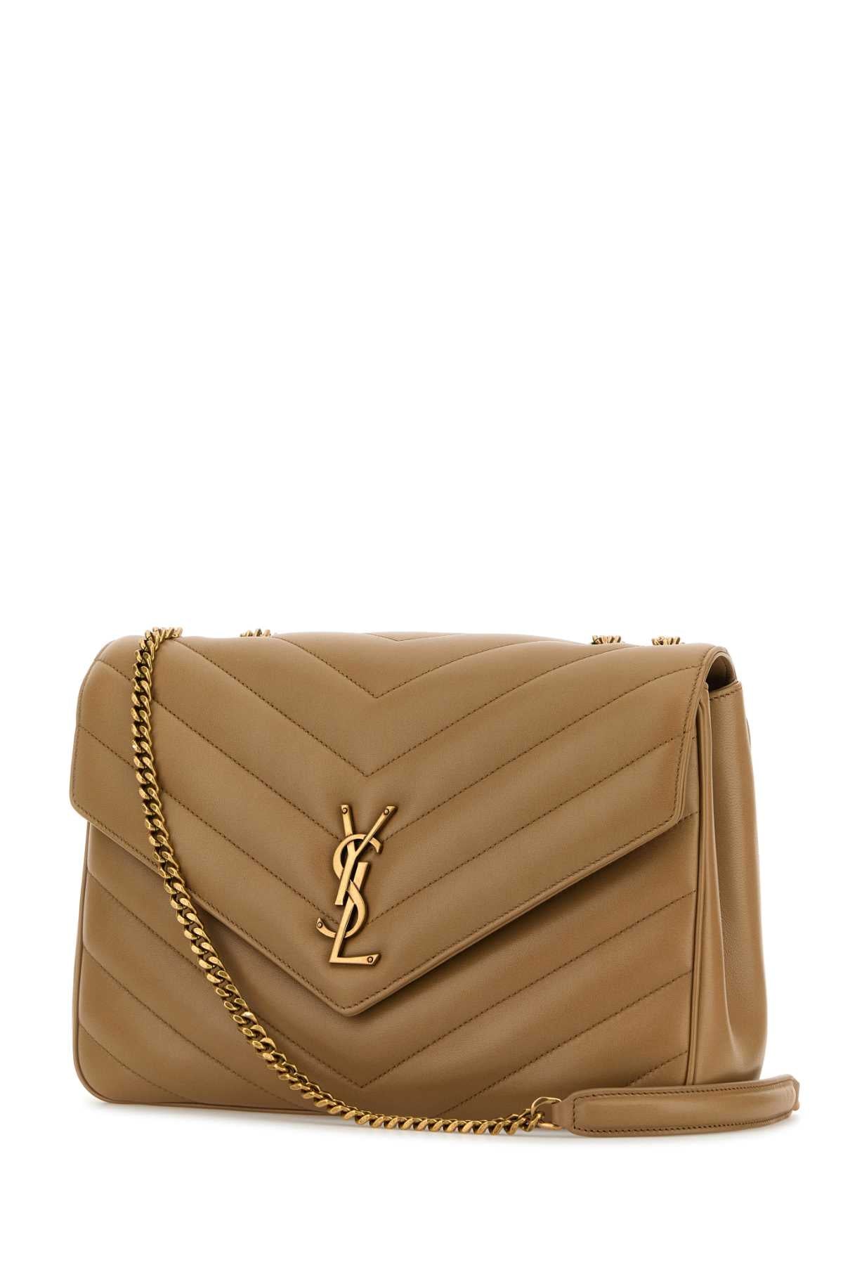 SAINT LAURENT YSL BO MNG L LOULOU For Women Exterior: 100% Lamb Lining: 100% Fabric Finishing: Antiqued golden metal