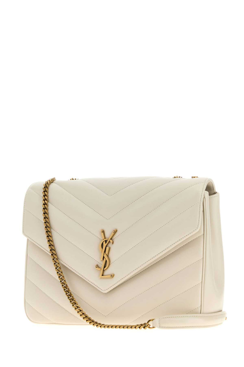SAINT LAURENT YSL BO MNG L LOULOU For Women Exterior: 100% Lamb Lining: 100% Fabric Finishing: Antiqued golden metal