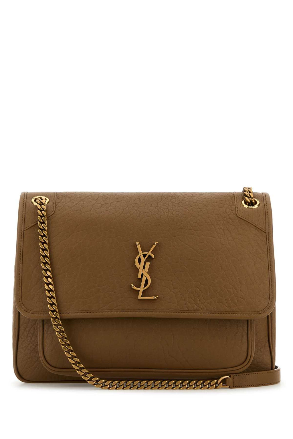 SAINT LAURENT YSL BO MNG L NIKI For Women Exterior: 100% Leather Lining: 100% Fabric Finishing: Antiqued silver metal