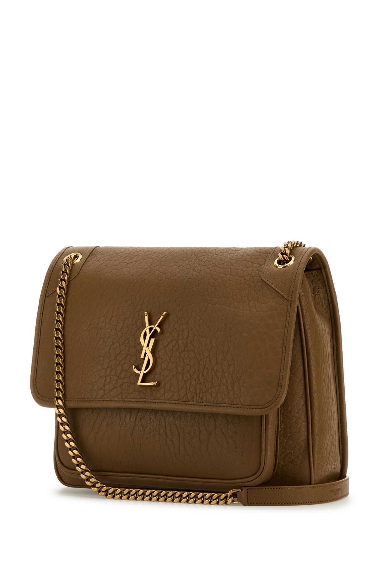 SAINT LAURENT YSL BO MNG L NIKI For Women Exterior: 100% Leather Lining: 100% Fabric Finishing: Antiqued silver metal