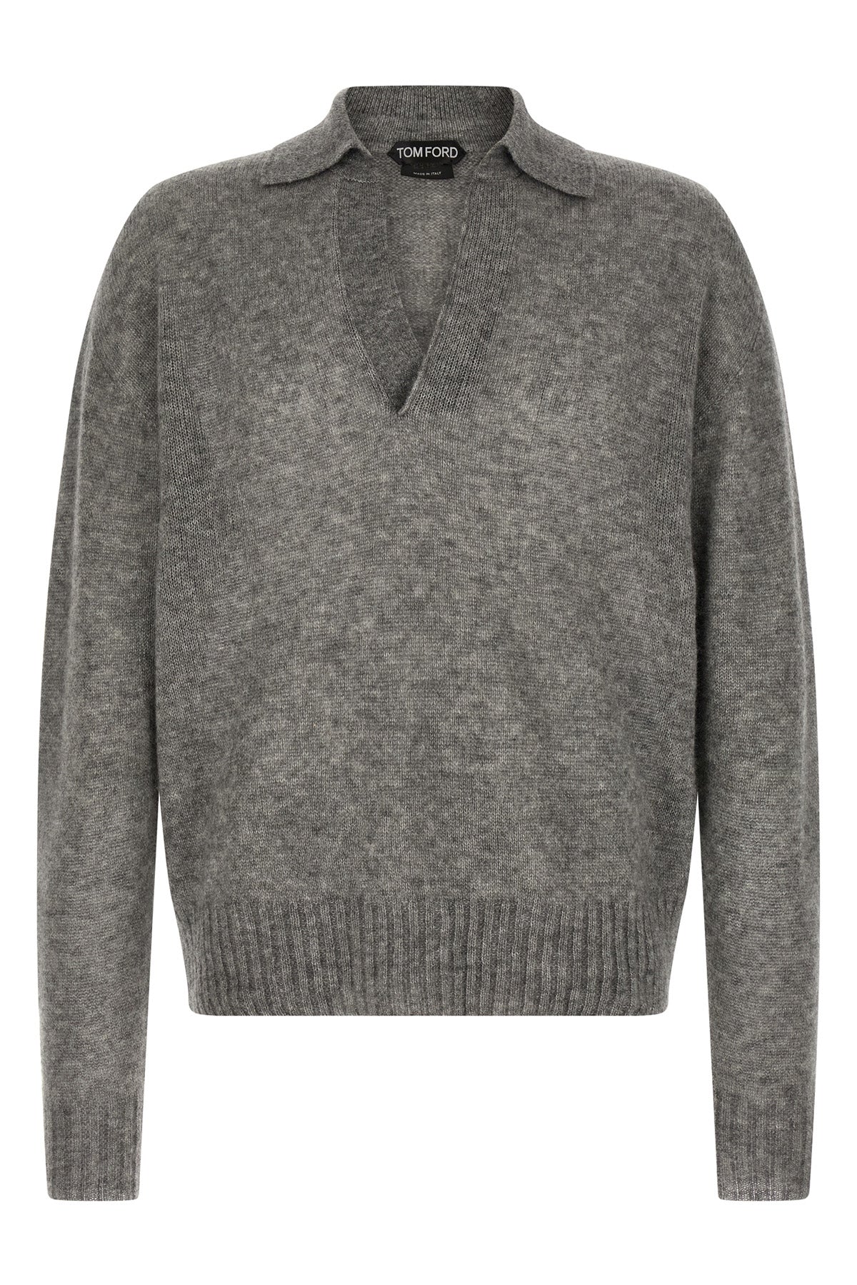 Cashmere and silk polo shirt