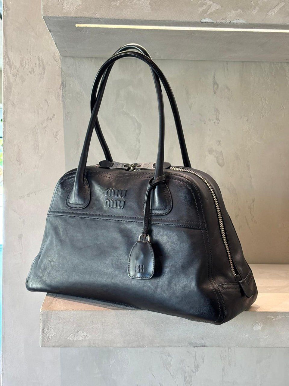 Leather Bowling Bag
