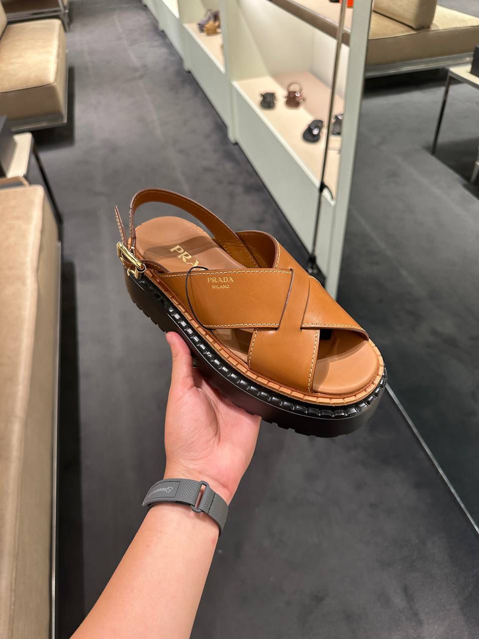 Leather Platform Sandals