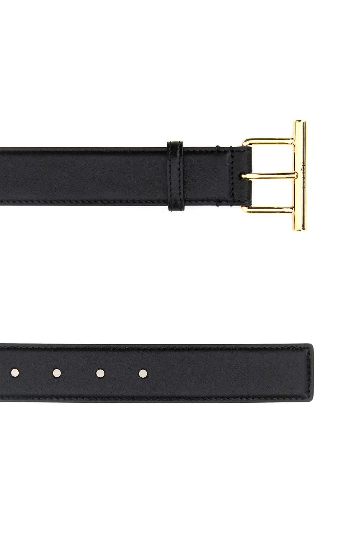 ALEXANDER MCQUEEN SLING BELT 35MM(65) For Women Exteiror: 100% Calf Finishing: Golden metal