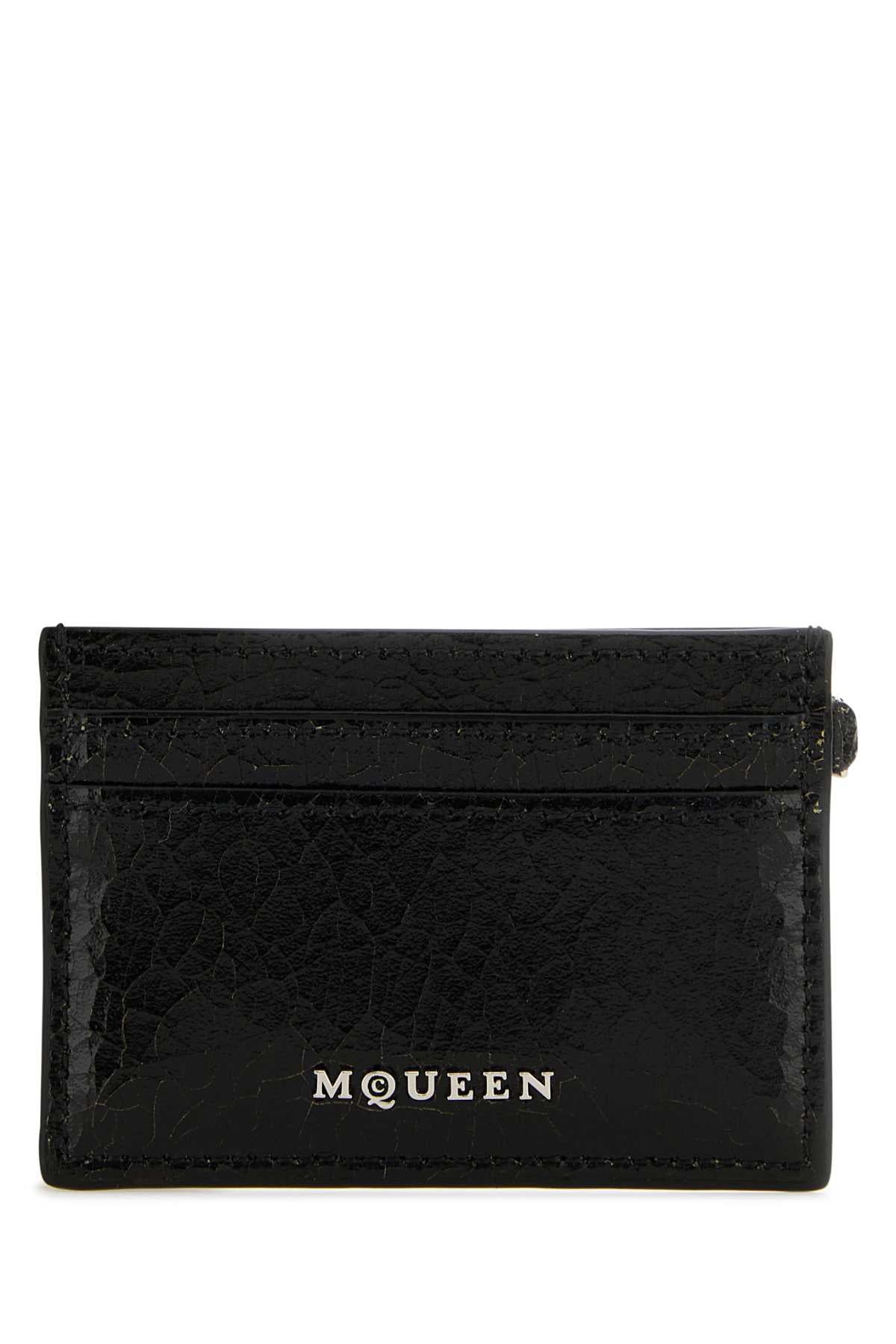 ALEXANDER MCQUEEN SLING CARD HOLDER For Men Exterior: 100% Leather Finishing: Silver metal