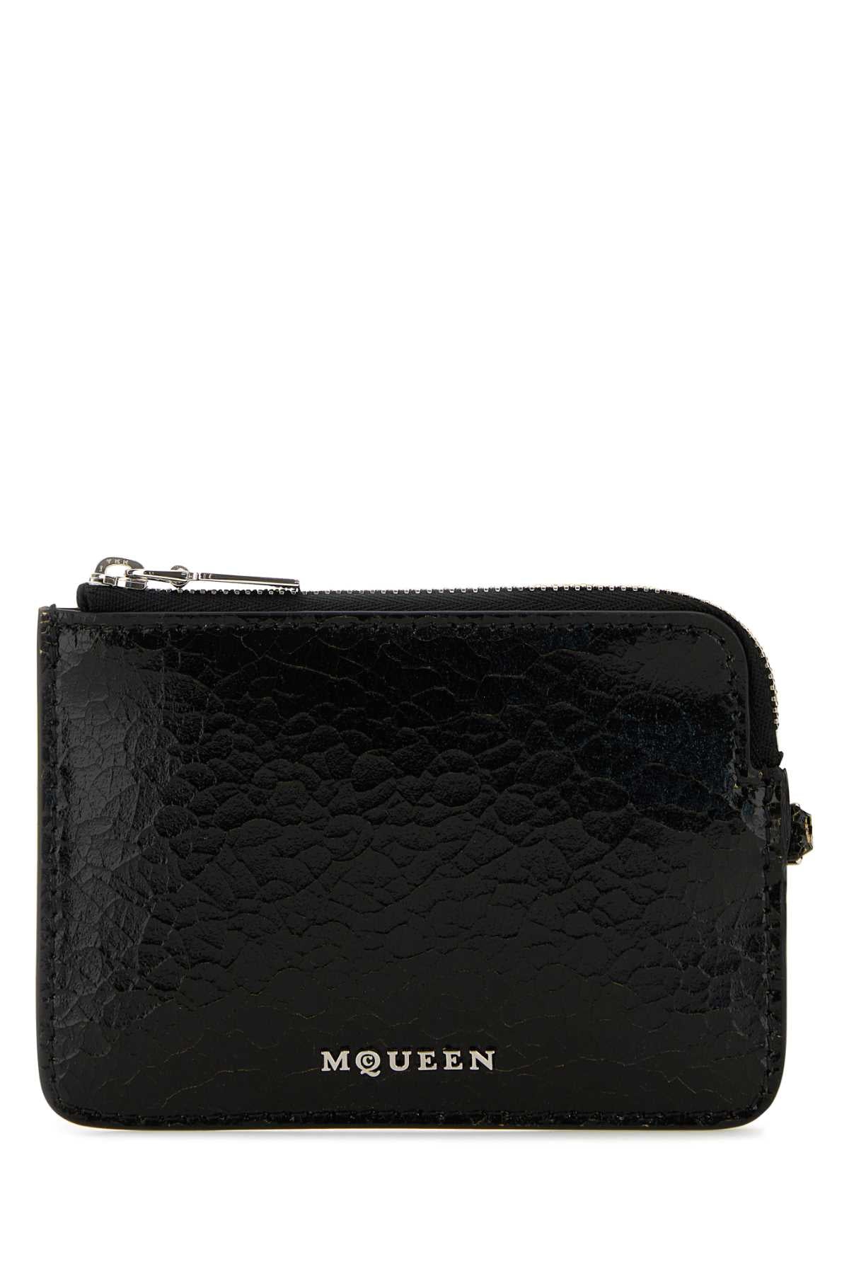 ALEXANDER MCQUEEN SLING ZIP COIN POUCH For Men Exterior: 100% Leather Finishing: Silver metal