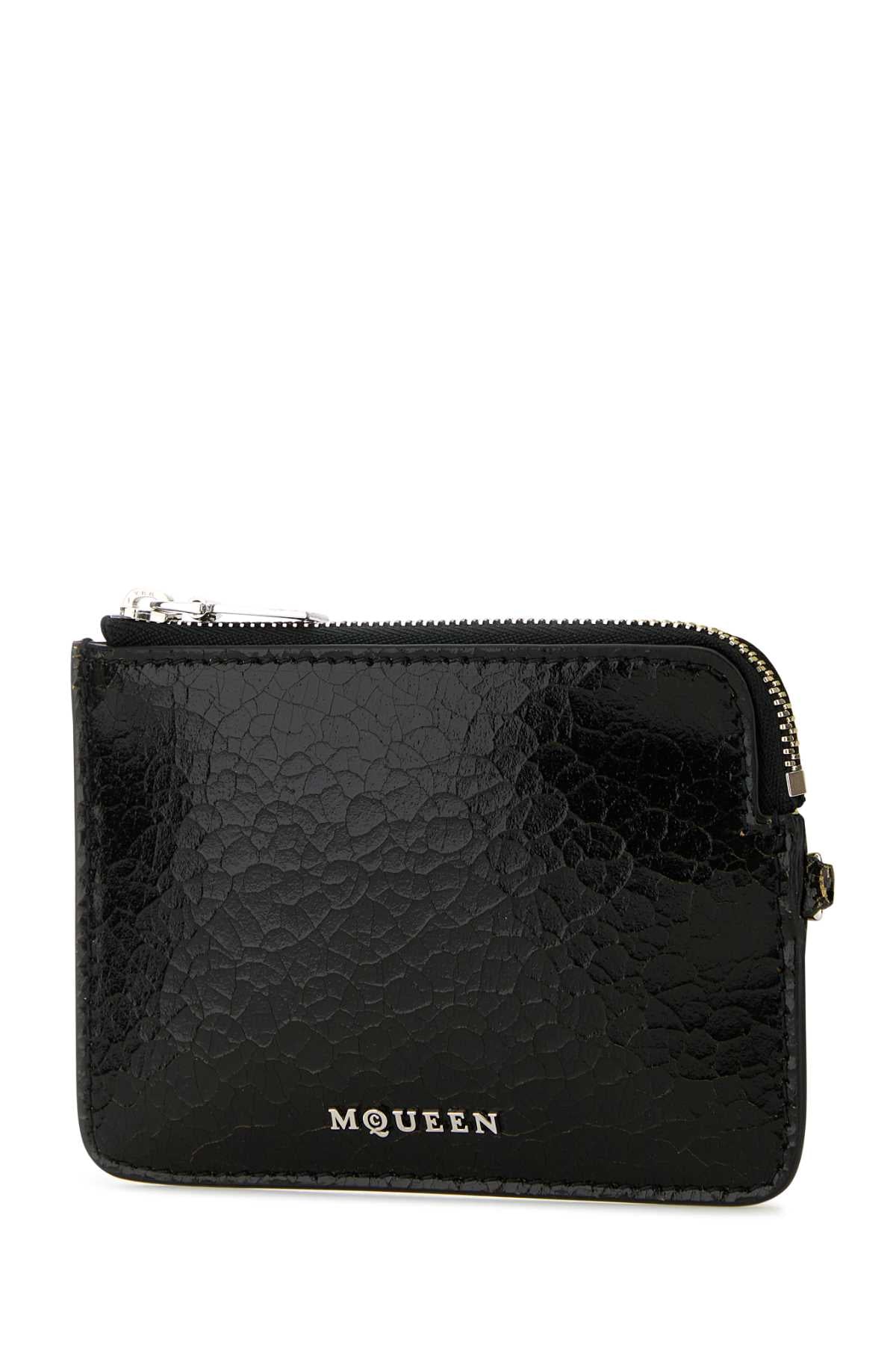 ALEXANDER MCQUEEN SLING ZIP COIN POUCH For Men Exterior: 100% Leather Finishing: Silver metal