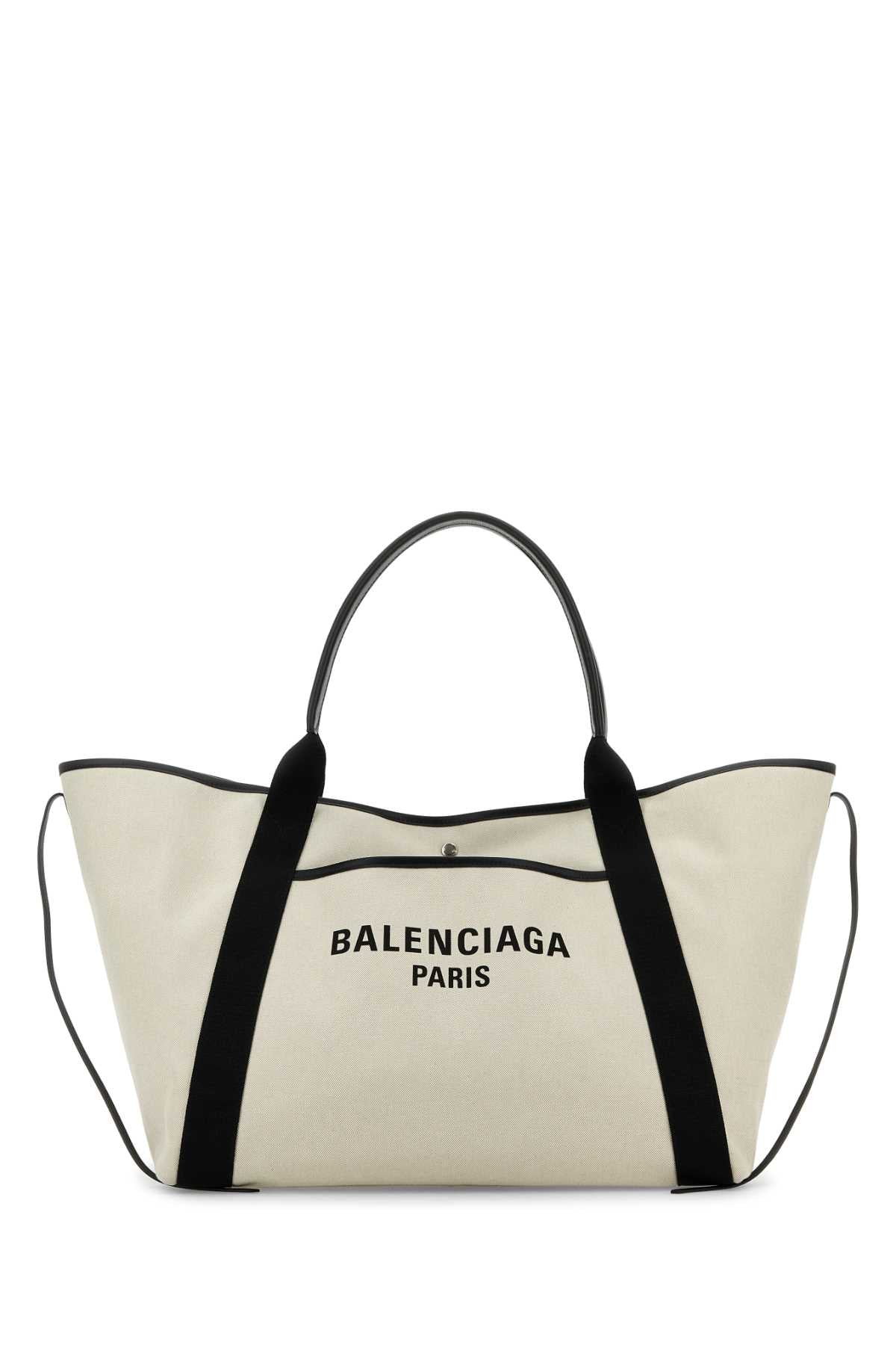 BALENCIAGA NAVY REVAMP TOTE L For Women Exterior: 100% Cotton Lining: 100% Cotton Finishing: Silver metal