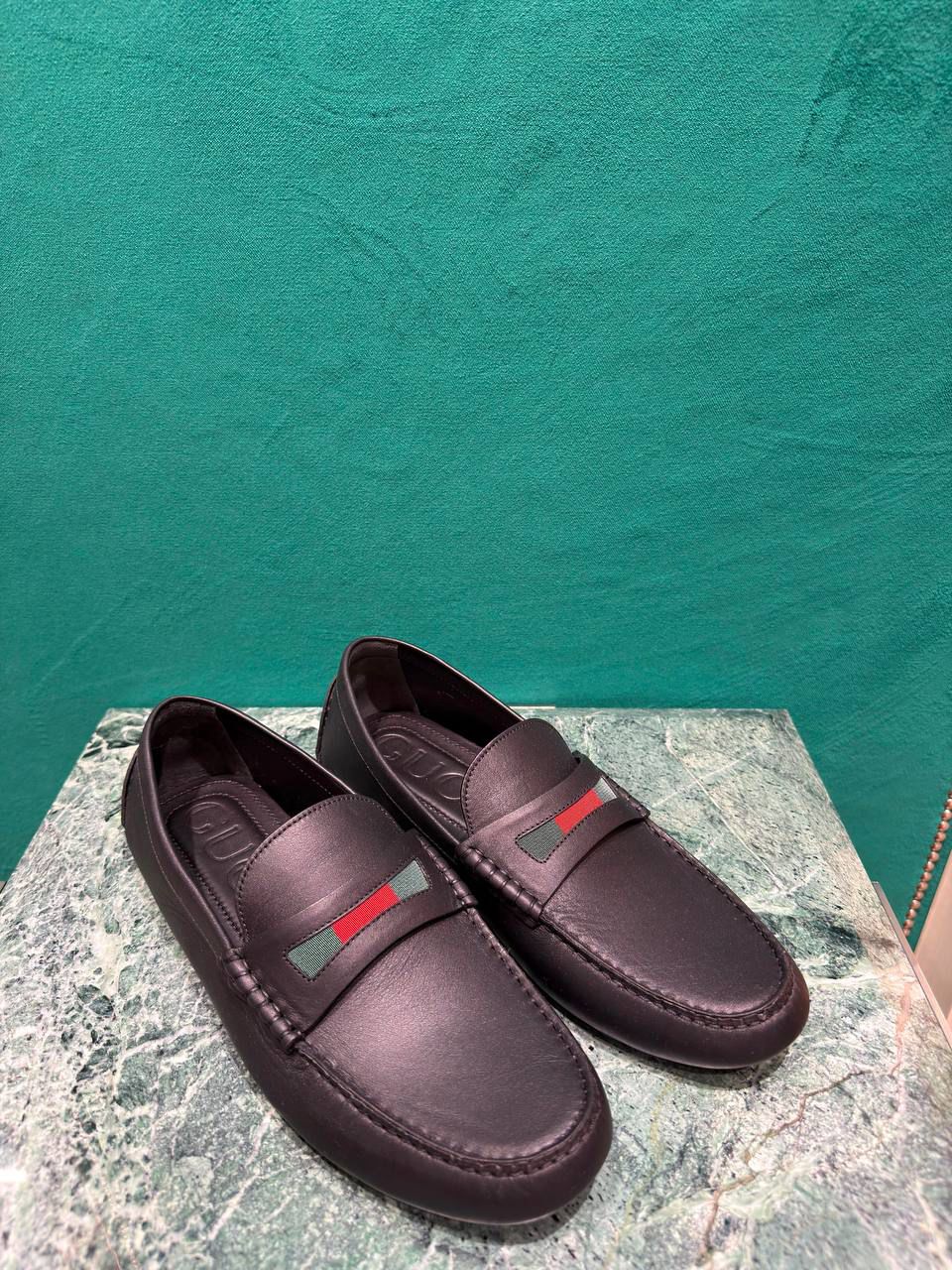 Web Detail Leather Loafer
