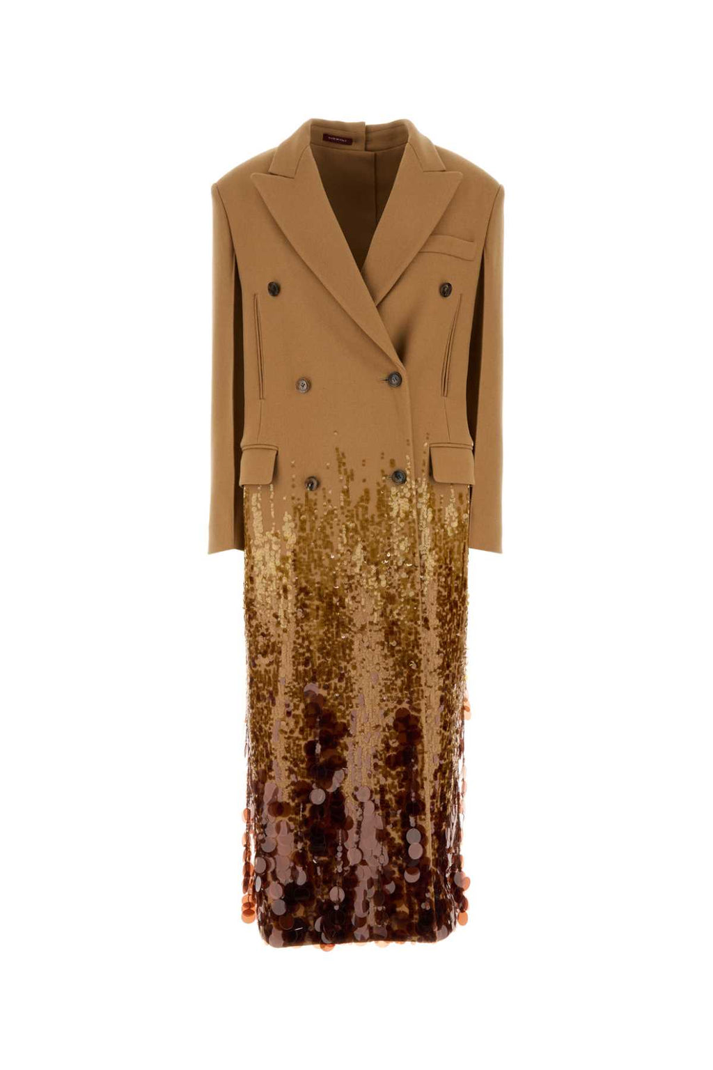 GUCCI COAT WOOL BATAVIA W/HORN For Women Exterior: 100% Wool Lining: 100% Viscose