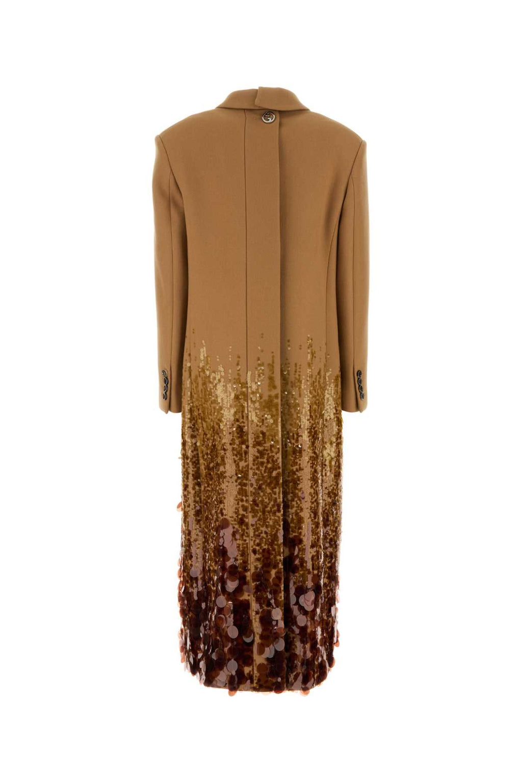 GUCCI COAT WOOL BATAVIA W/HORN For Women Exterior: 100% Wool Lining: 100% Viscose