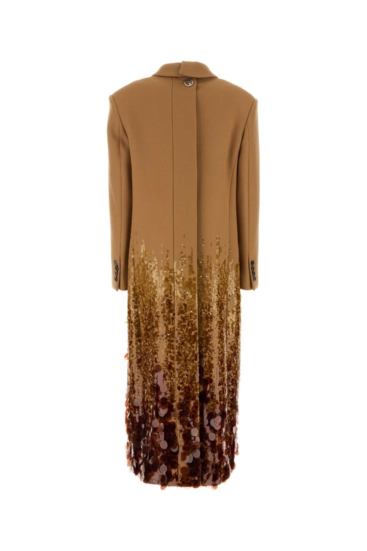 GUCCI COAT WOOL BATAVIA W/HORN For Women Exterior: 100% Wool Lining: 100% Viscose
