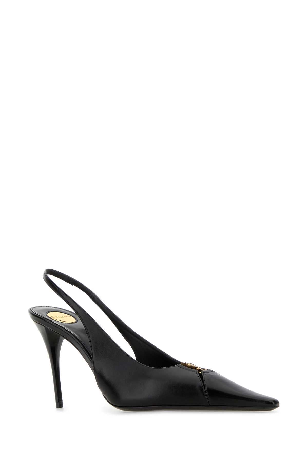 SAINT LAURENT BABYLONE 90 PUM For Women Exterior: 100% Leather Interior: 100% Leather Sole: Leather