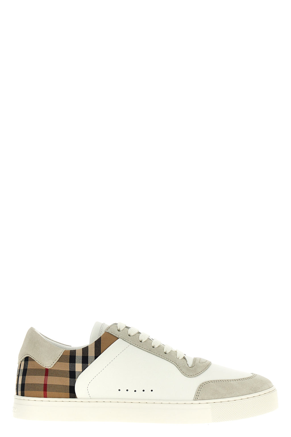 BURBERRY Check sneakers For Men 74% leather, 26% cotton