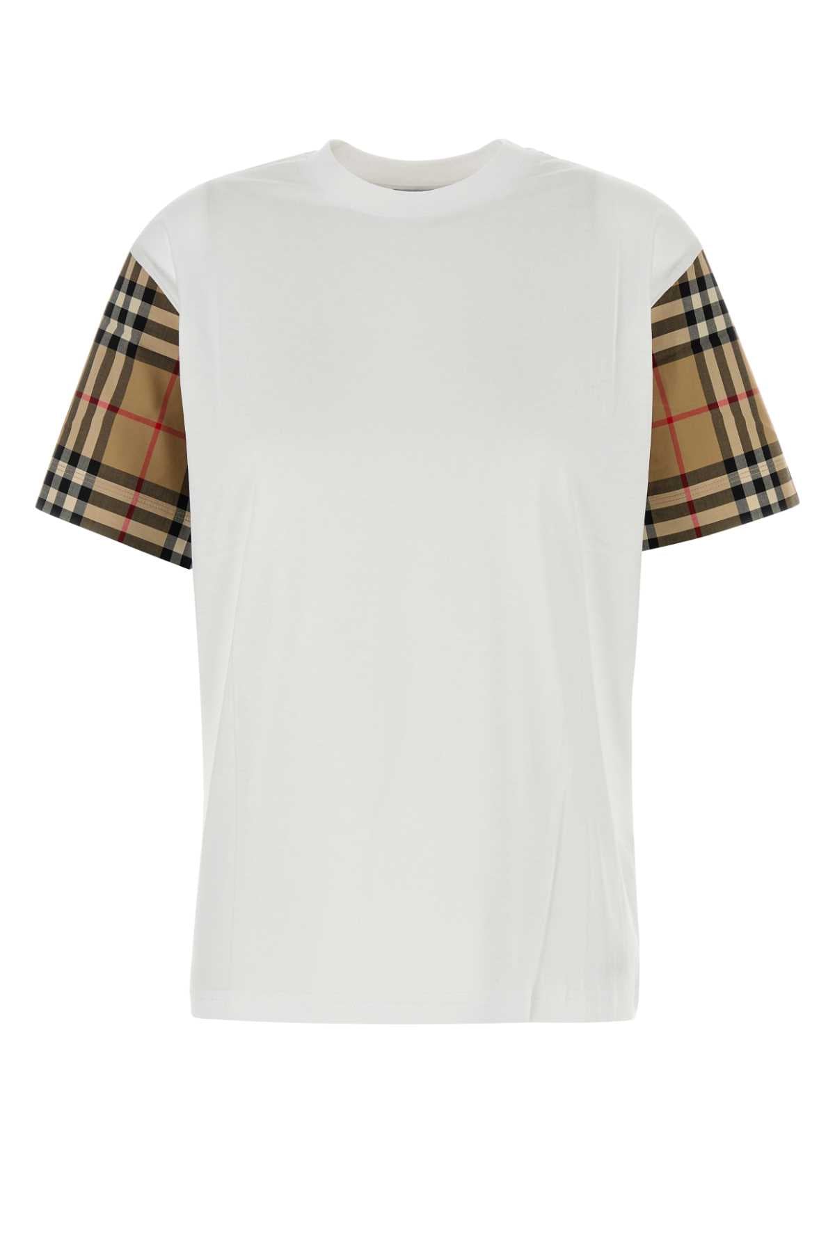 BURBERRY CARRICK CHK SLV ORG For Women Exterior: 100% Cotton