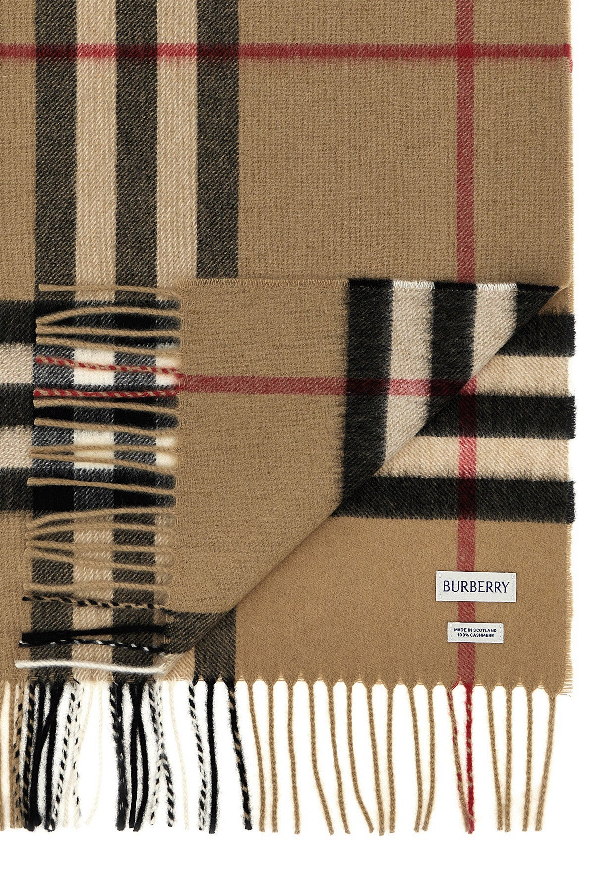BURBERRY Check cashmere scarf For Men 100% cashmere