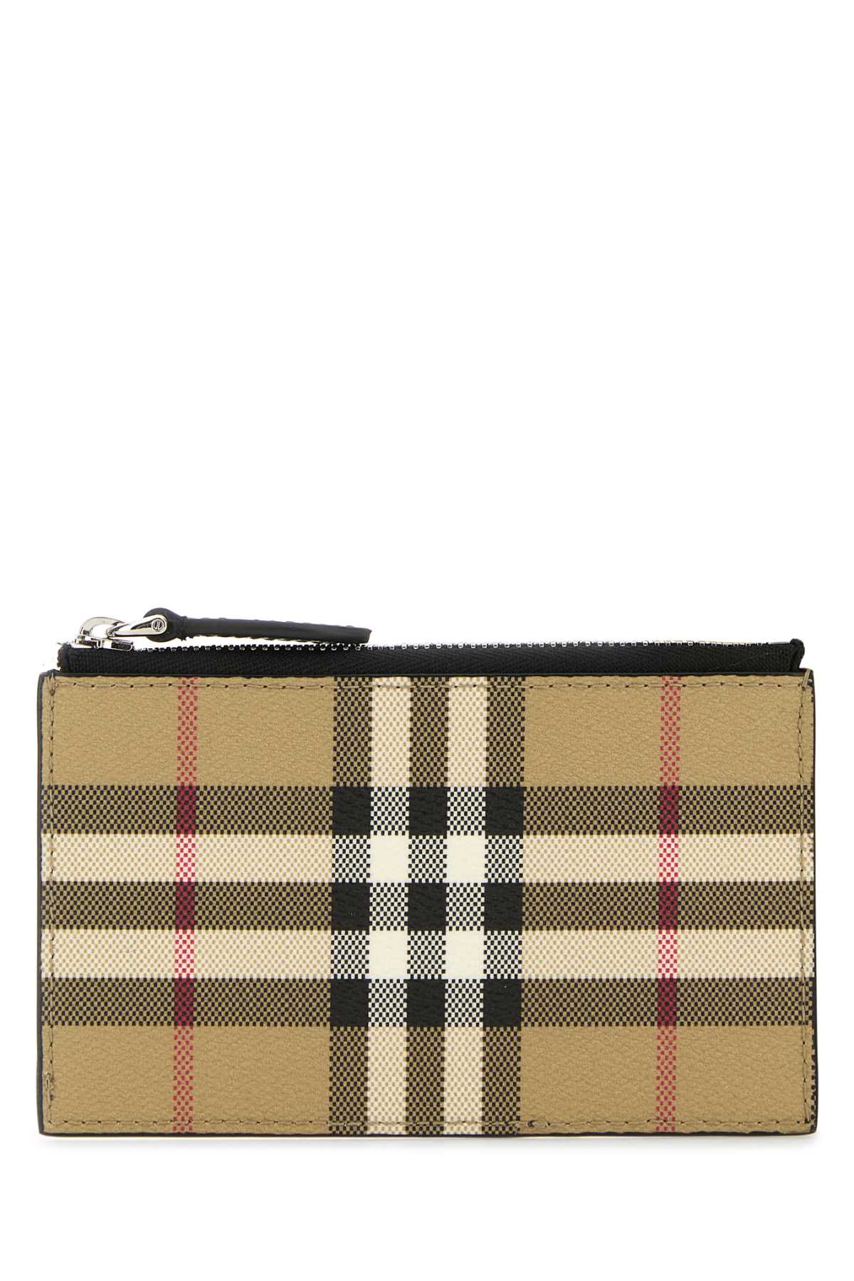 BURBERRY PORTAFOGLIO For Men Exterior: 55% Polyurethane 25% Polyester 20% Cotton 100% Calf Finishing: Silver metal