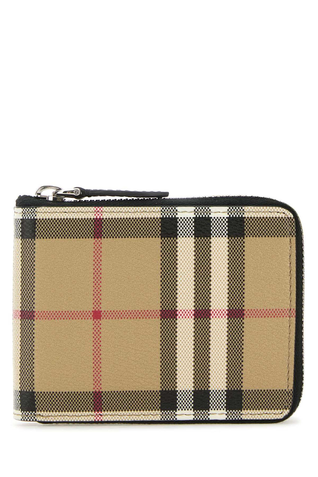 BURBERRY PORTAFOGLIO For Men Exterior:55% Nylon 25% Polyester 20% Cotton Finishing: Silver metal