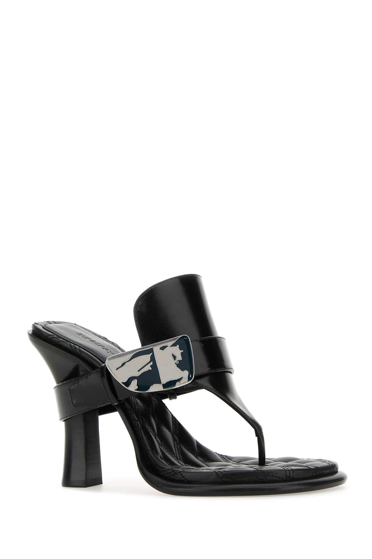 BURBERRY LF BAY SANDAL 100 For Women Exterior: 100% Leather Interior: 100% Leather Sole: Leather