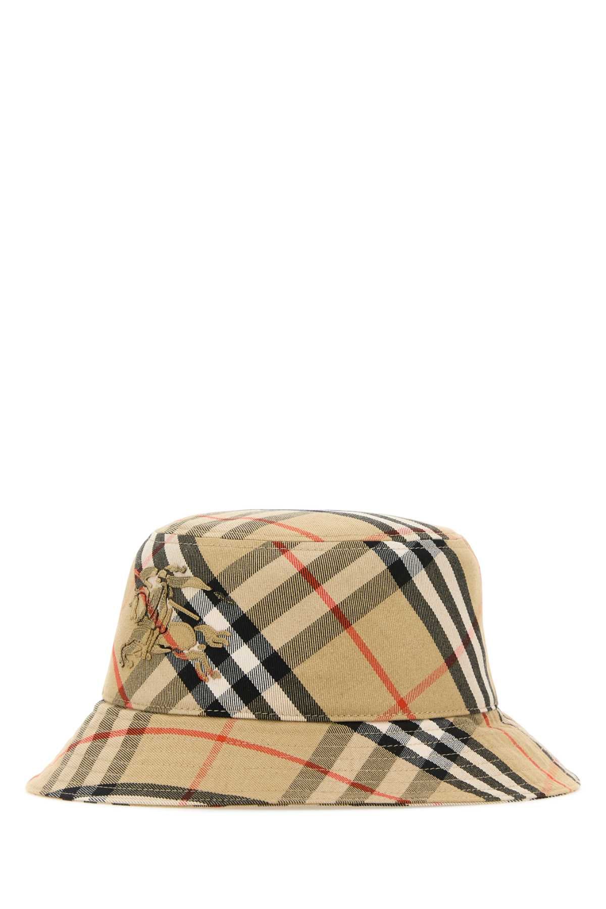 BURBERRY MH BIAS CHECK BUCKET For Men Exterior: 66% Polyester 34% Cotton