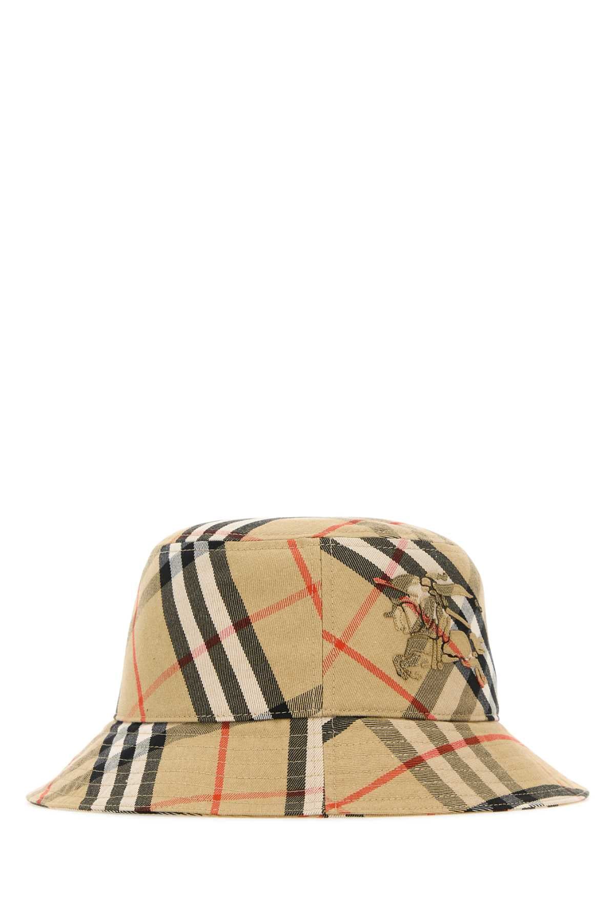 BURBERRY MH BIAS CHECK BUCKET For Men Exterior: 66% Polyester 34% Cotton