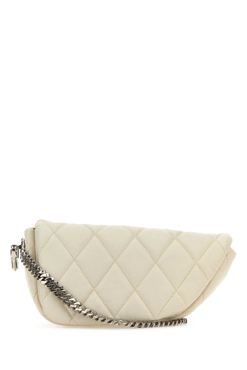 BURBERRY LL SM SHIELD CHAIN FLAP QQL For Women Exterior: 100% Lamb leather Lining: 100% Lamb leather Finishing: Silver metal