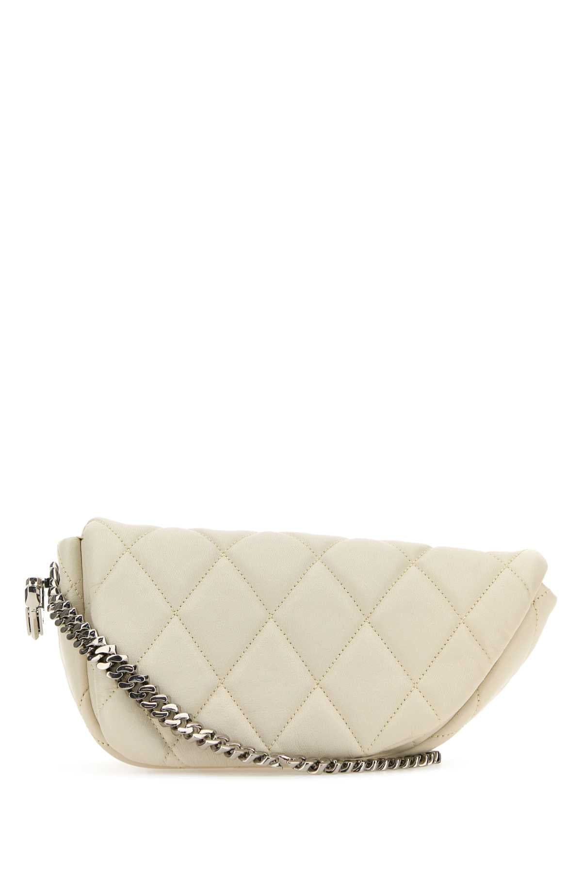 BURBERRY LL SM SHIELD CHAIN FLAP QQL For Women Exterior: 100% Lamb leather Lining: 100% Lamb leather Finishing: Silver metal