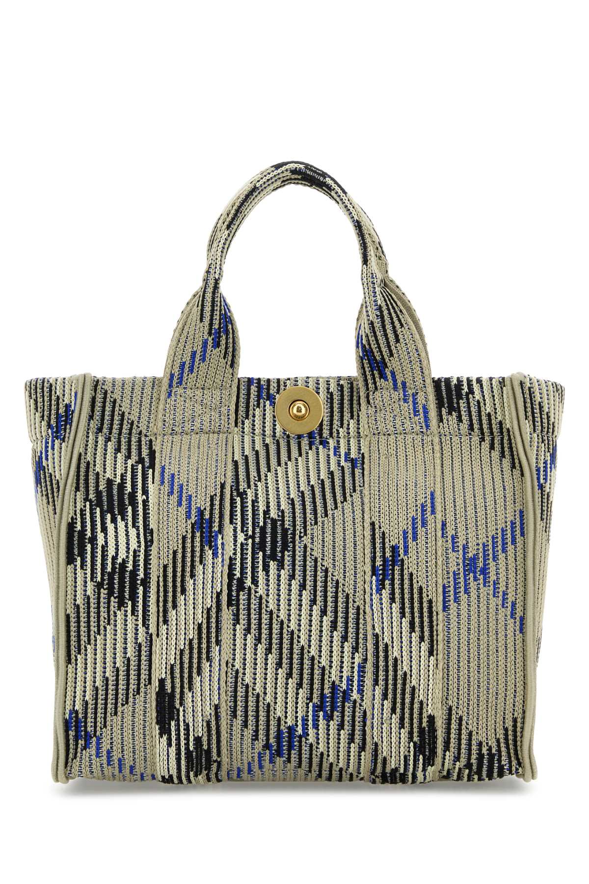 BURBERRY LL MN KNIT TOTE CH4 For Women Exterior: 100% Nylon Finishing: Golden metal