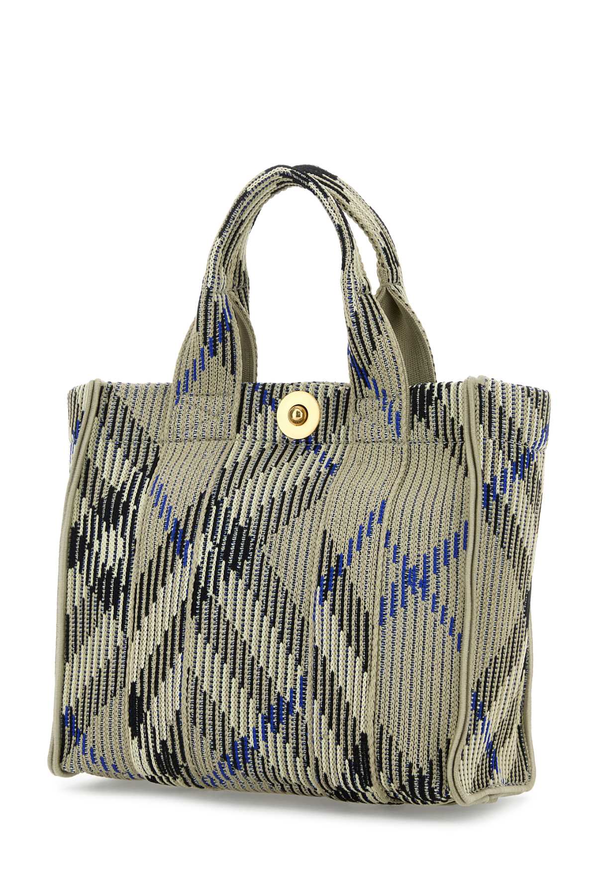 BURBERRY LL MN KNIT TOTE CH4 For Women Exterior: 100% Nylon Finishing: Golden metal