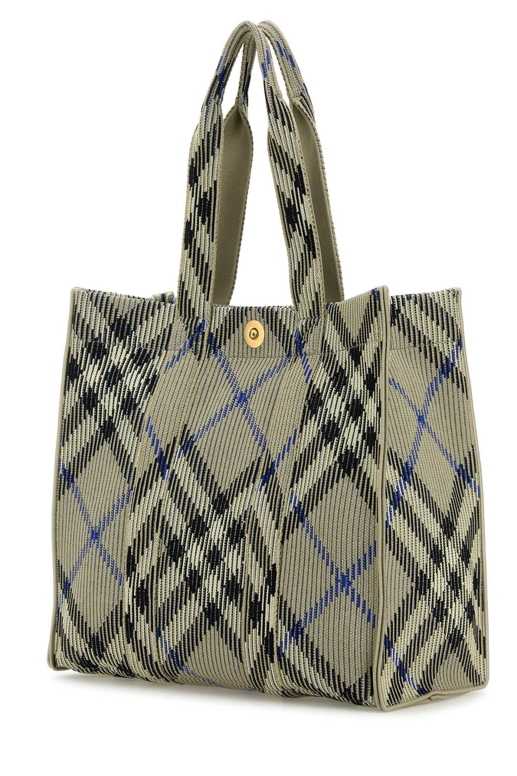 BURBERRY LL MD KNIT TOTE CH4 For Women Exterior: 100% Nylon Finishing: Golden metal