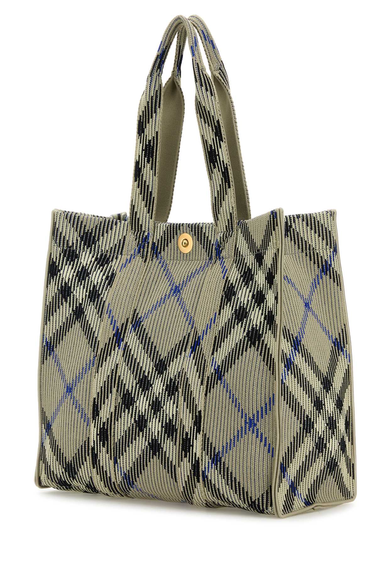 BURBERRY LL MD KNIT TOTE CH4 For Women Exterior: 100% Nylon Finishing: Golden metal