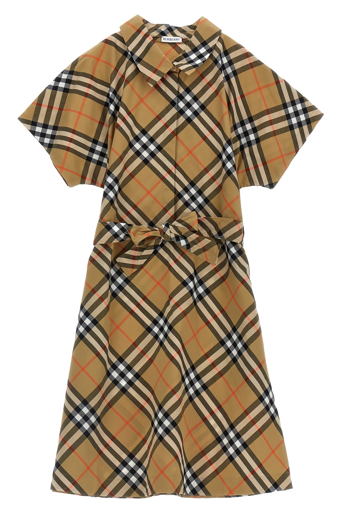 BURBERRY Check chemisier dress For Baby girl 100% cotton