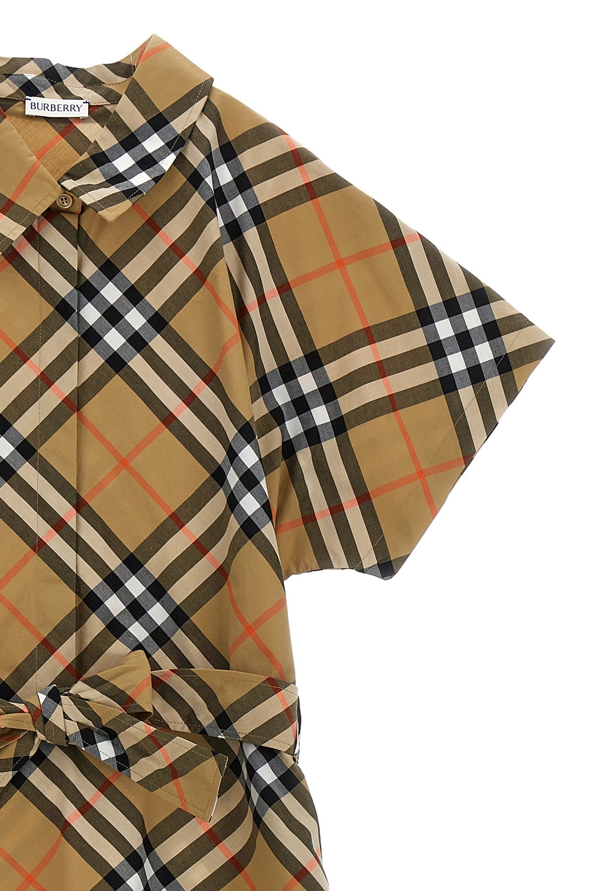 BURBERRY Check chemisier dress For Baby girl 100% cotton