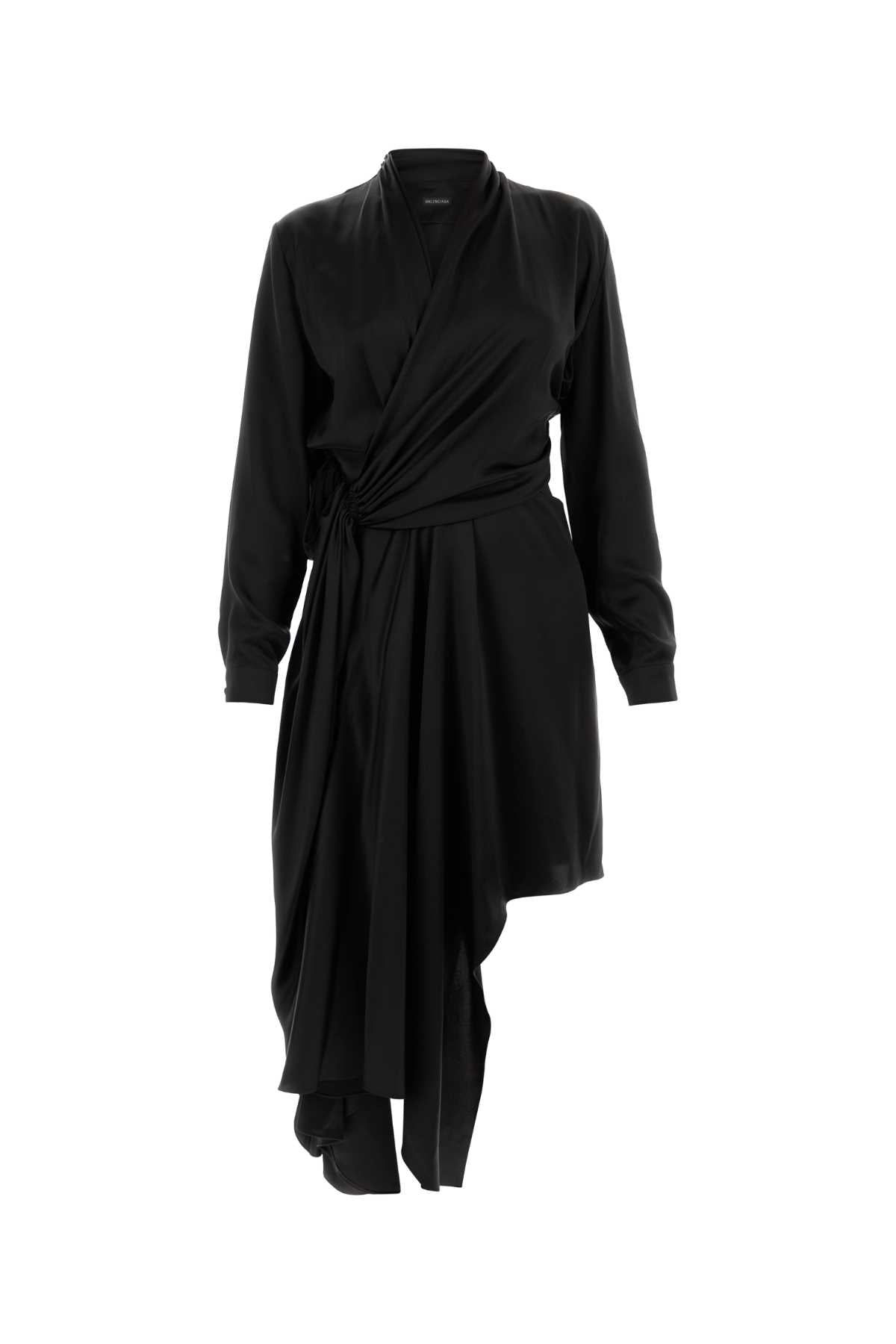 BALENCIAGA DRAPED DRESS For Women Exterior: 100% Silk