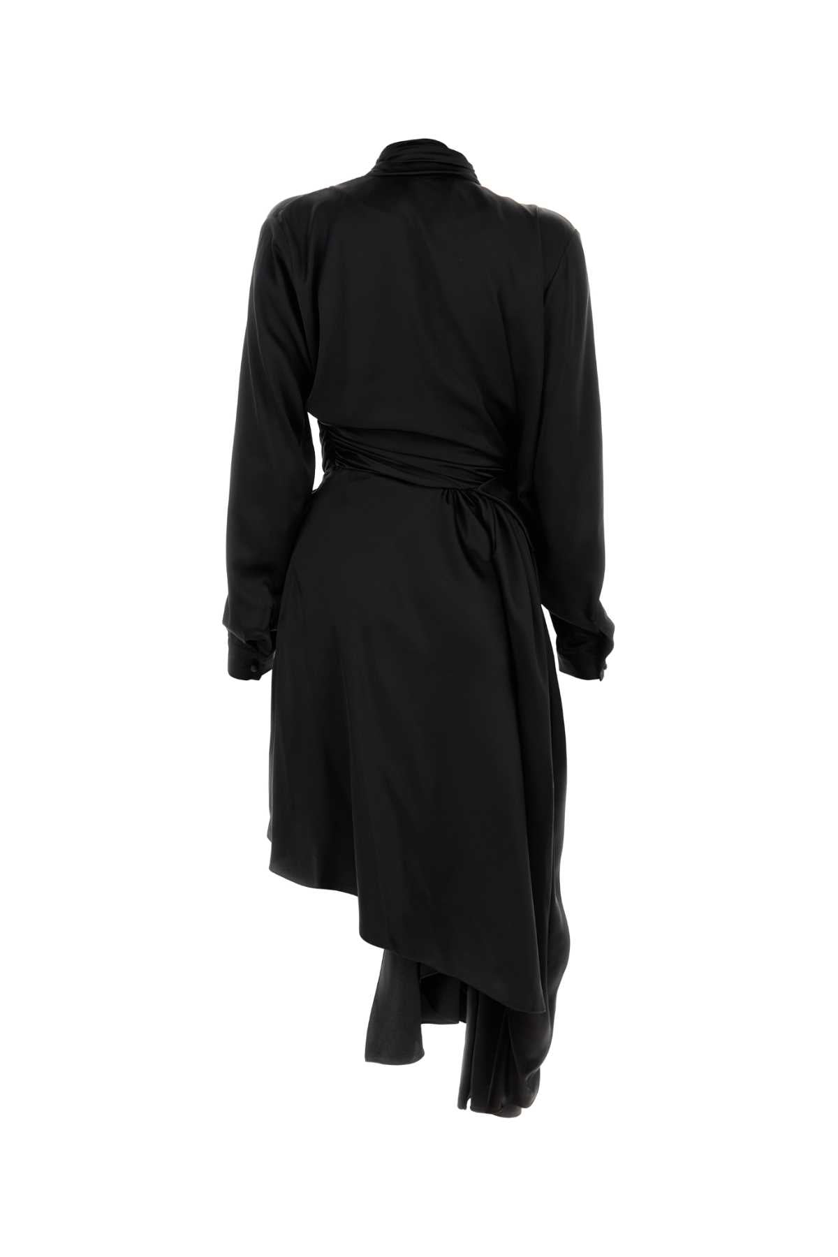BALENCIAGA DRAPED DRESS For Women Exterior: 100% Silk