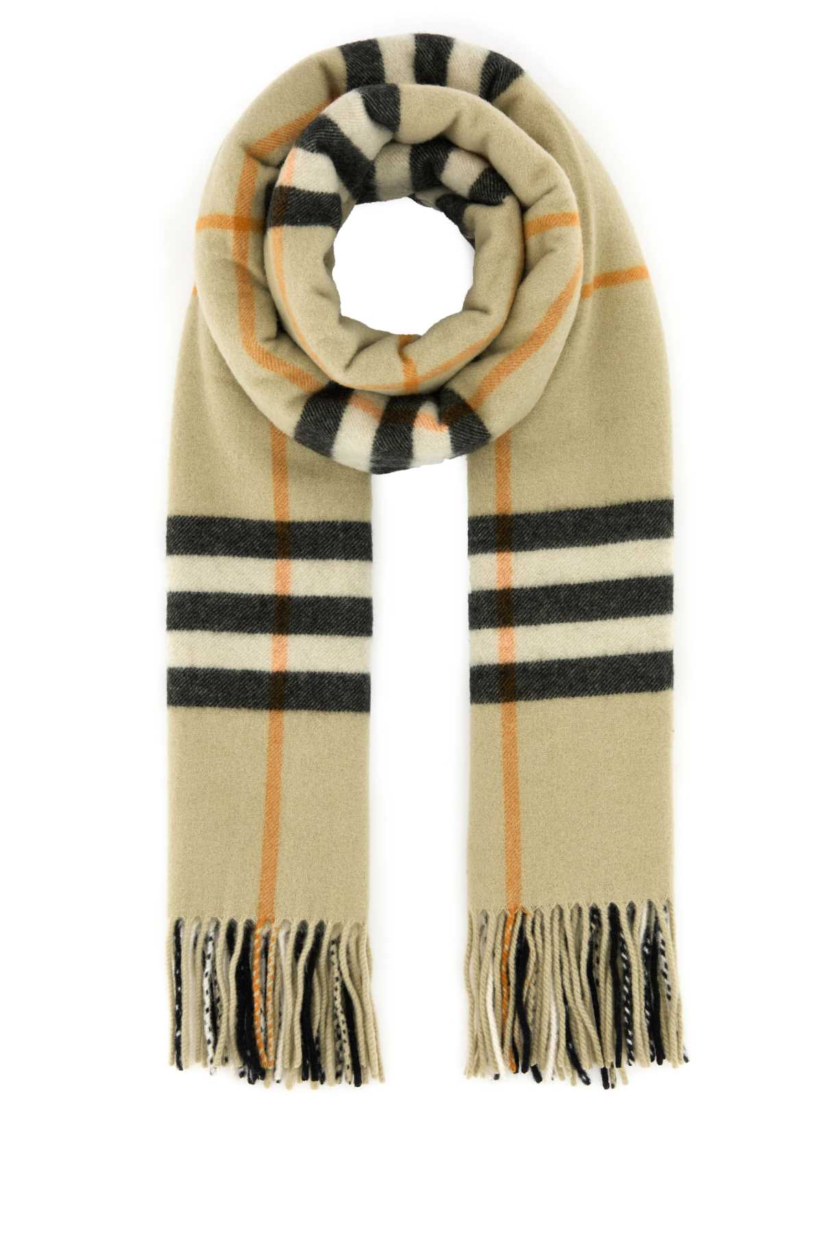 BURBERRY MU WASHED GIANT CHK CS For UNISEX Exterior: 100% Cashmere