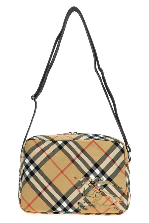 BURBERRY 'Check' crossbody bag For Men 92% polyester, 8% polyurethane