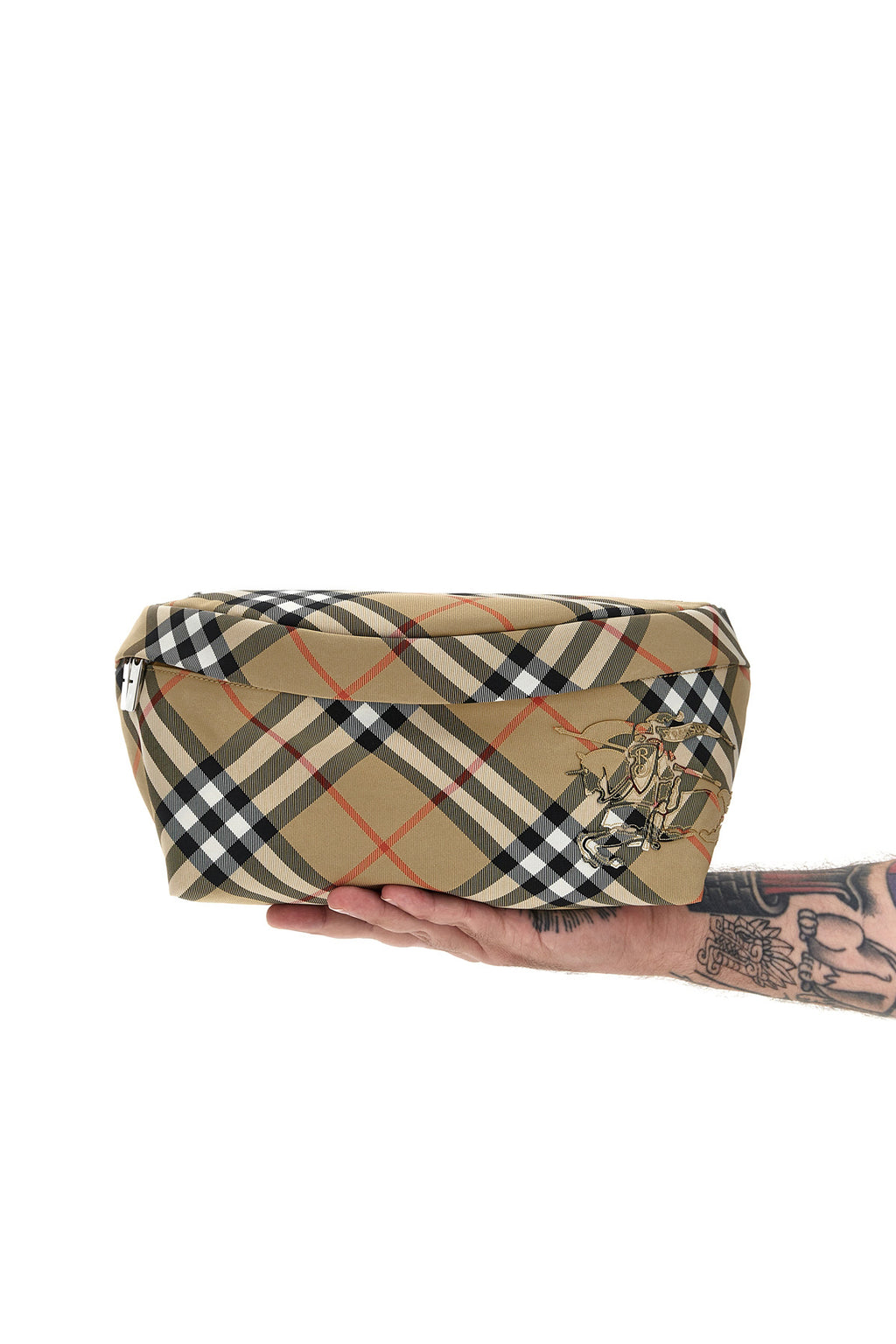 BURBERRY Check waist bag For Men 92% polyester, 8% polyurethane