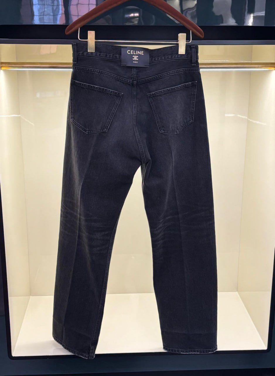 Washed Black Denim Jeans