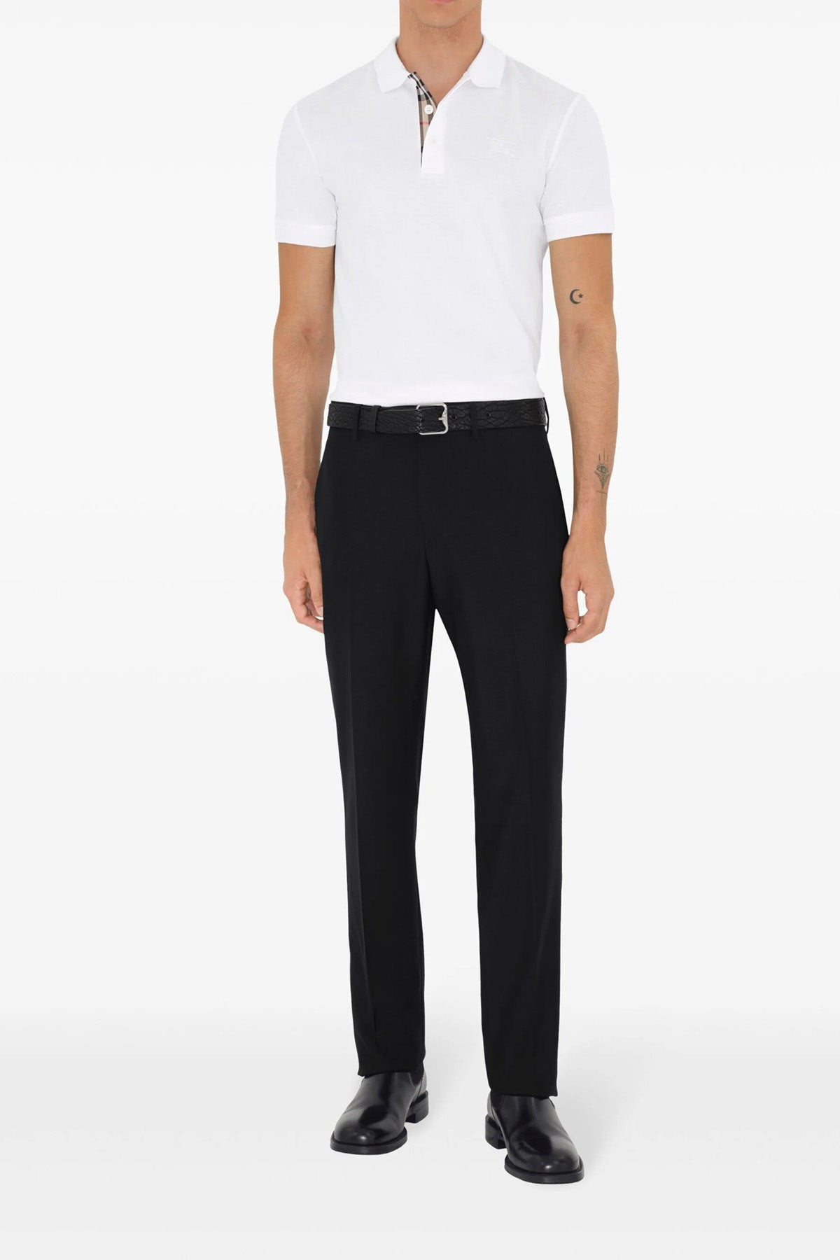 BURBERRY Logo embroidery polo shirt