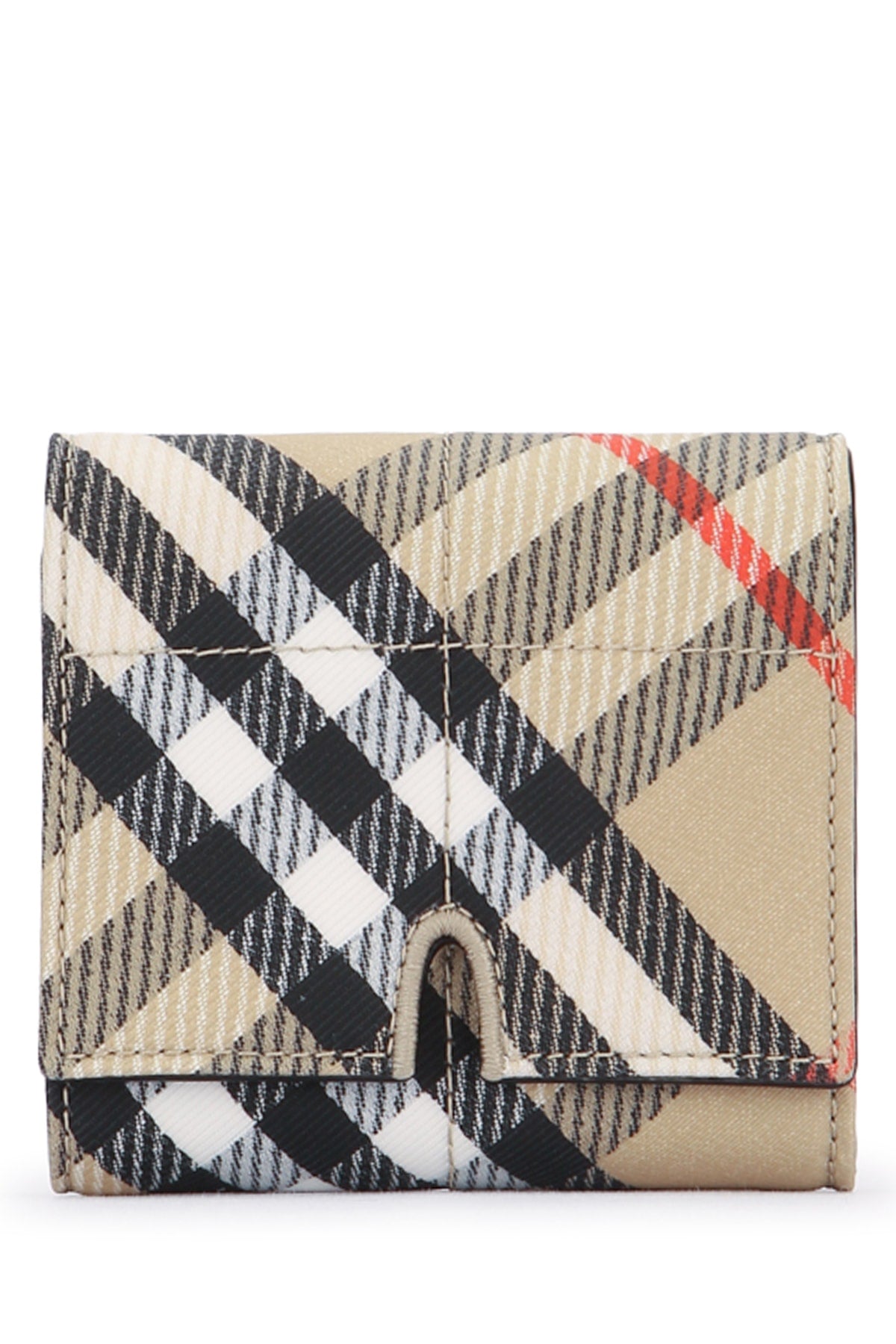 BURBERRY LS SNIP COMPACT WALLET CJ1 For Women 65%POLYESTER 35%COTTON